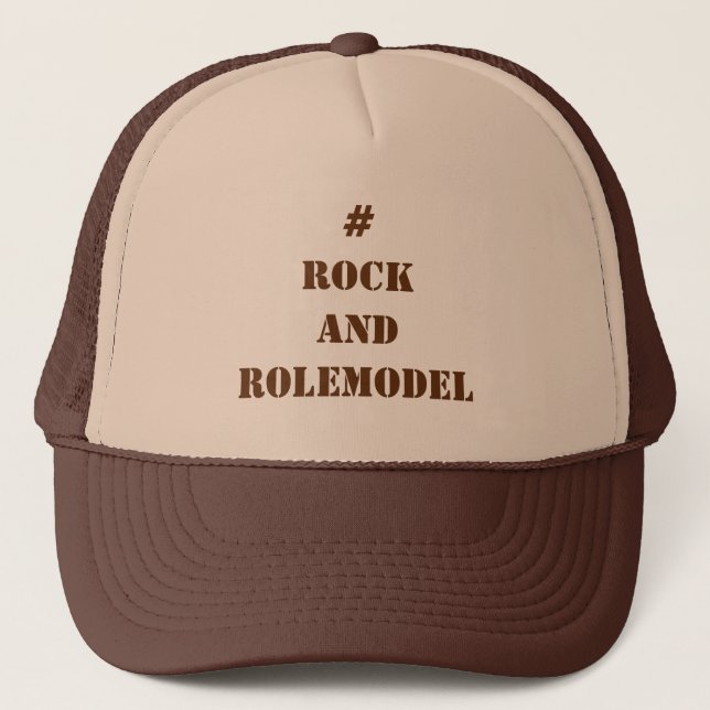 # Rock und Rolemodel - Braun editierbar. Truckerkappe (Vorderseite)