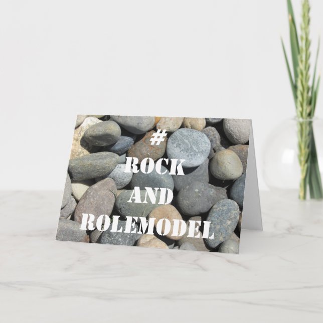 # Rock und Rolemodel - White on Rocks editierbar. Karte (Vorderseite)