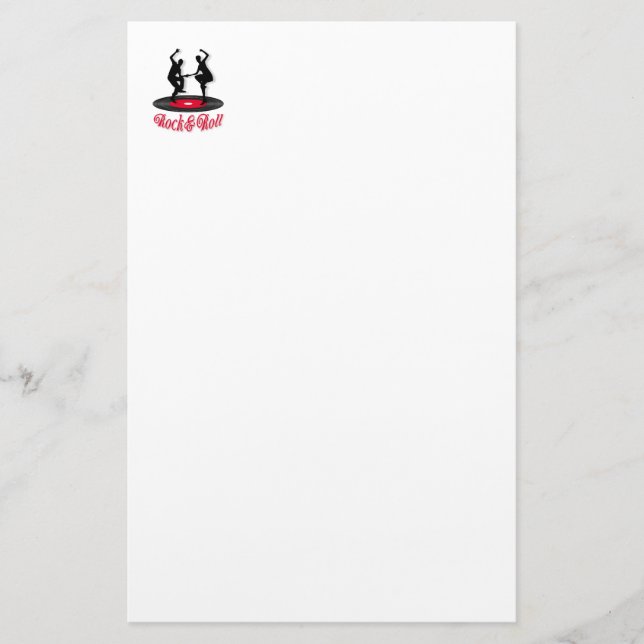 Rock und Roll Briefpapier (Vorderseite)