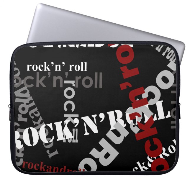 Rock- und Rollmuster Laptopschutzhülle (Vorderseite)