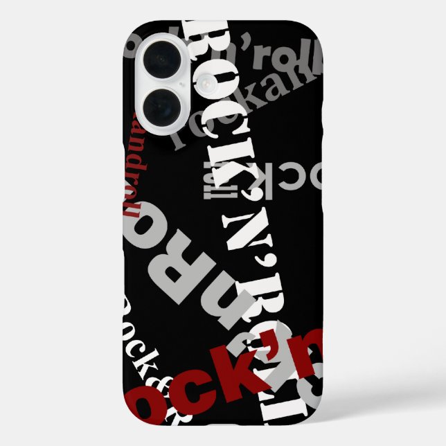 Rock- und Rolltypografie Case-Mate iPhone Hülle (Rückseite)