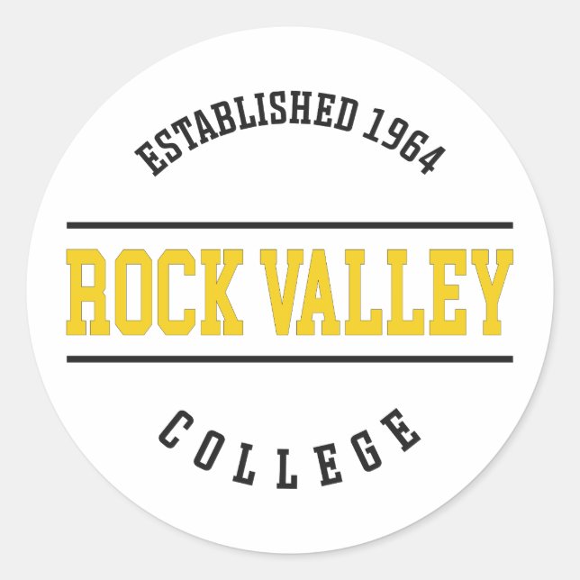 Rock Valley Uni - RVC Golden Eagles Runder Aufkleber (Vorderseite)