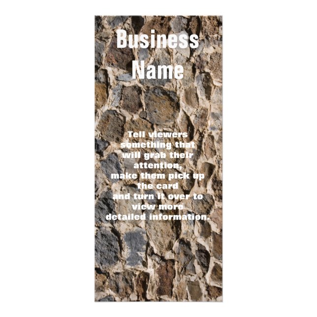 Rock Wall Foto Business Custom Werbekarte (Vorne)