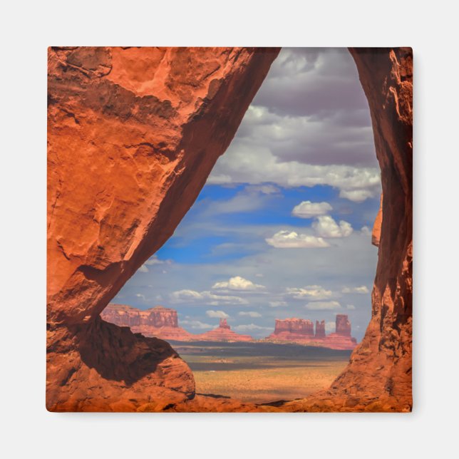 Rock window to Monument Valley, AZ Magnet (Vorne)