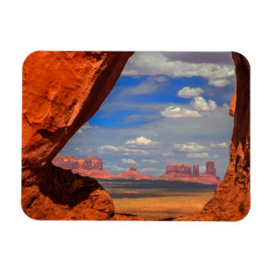 Rock window to Monument Valley, AZ Magnet