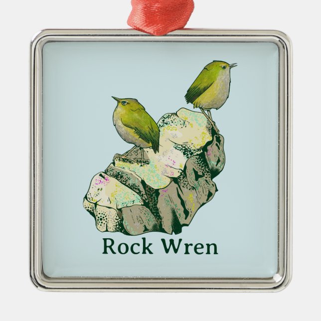Rock Wren birds Neuseeland Ornament Aus Metall (Vorne)