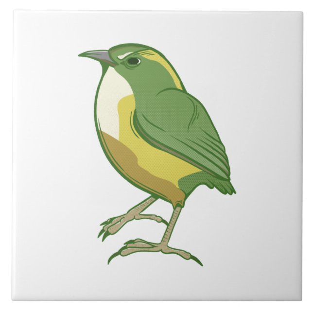 Rock Wren New Zealand Bird Fliese (Vorderseite)