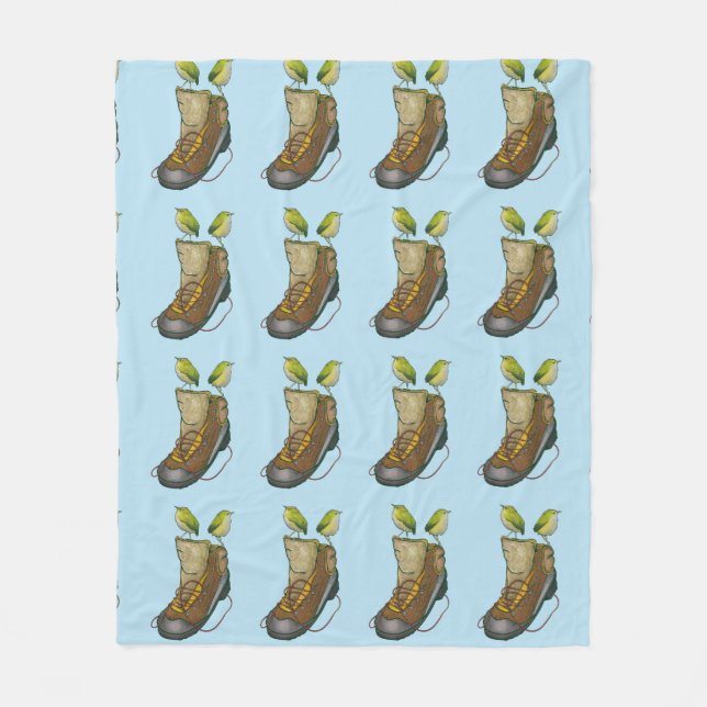 Rock Wren Tuke auf einem Wanderboot Fleecedecke (Vorderseite)