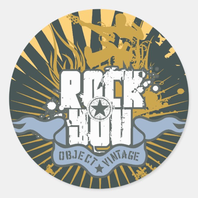Rock You Tshirts und Geschenke Runder Aufkleber (Vorderseite)