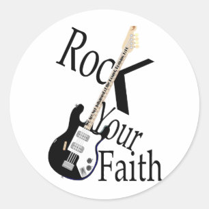 Rock Your Faith G-Style Runder Aufkleber