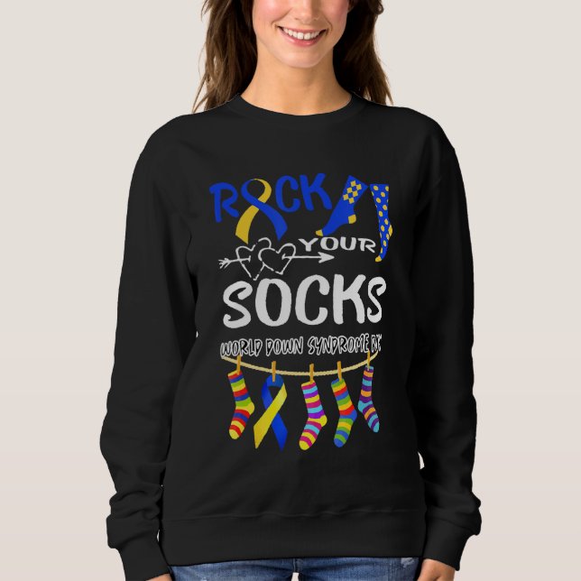 Rock Your Socks Awareness 21 Mars Sweatshirt (Vorderseite)