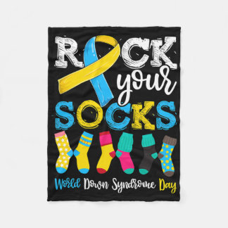 Rock Your Socks Down Syndrome Awareness Kid Boys G Fleecedecke