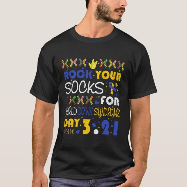 Rock your socks for World Down Syndrome Day 32 m T-Shirt (Vorderseite)