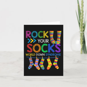 Rock Your Socks Niedlich 3-21 Trisomy 21 World Dow Karte