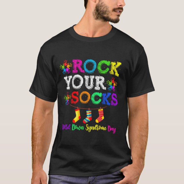 Rock Your Socks World Down Syndrome Gift friends T-Shirt (Vorderseite)