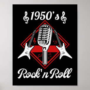 Rockabilly 50er Rock and Roll Music Poster