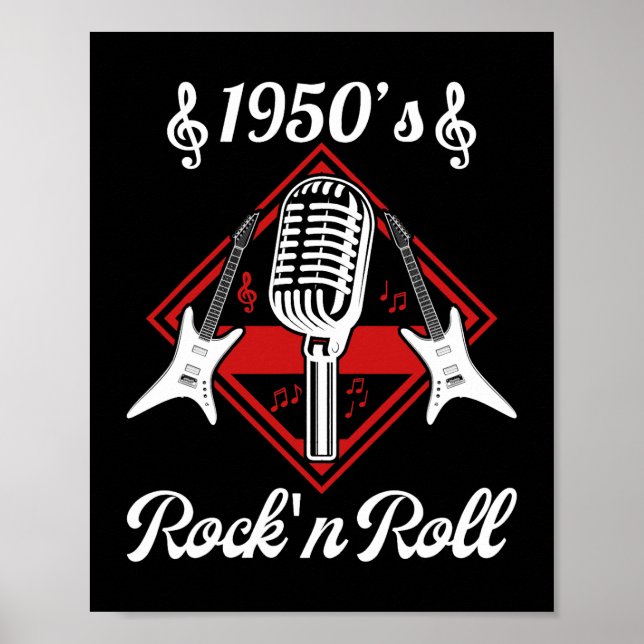 Rockabilly 50er Rock and Roll Music Poster (Vorne)