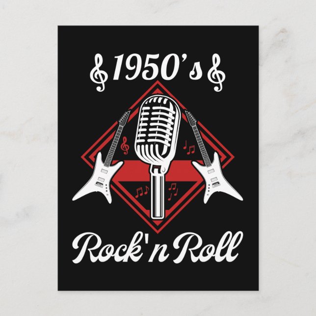 Rockabilly 50er Rock and Roll Music Postkarte (Vorderseite)