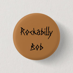 Rockabilly-Bob aus verwaistem, schwarzem, rustikal Button