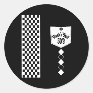 Rockabilly Bowling 50er Sock Hop Kostüme Greaser R Runder Aufkleber