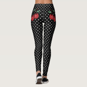 ROCKABILLY CHERRY LIEBE POKE DOT LEGGINGS