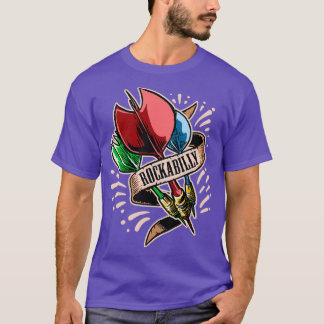Rockabilly Darts Dart Arrows Dart Player T-Shirt