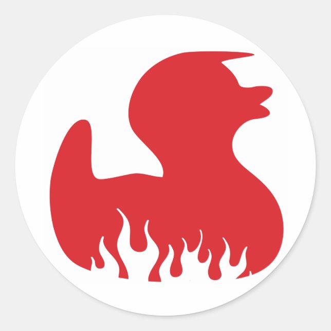 Rockabilly Duck Runder Aufkleber (Vorderseite)