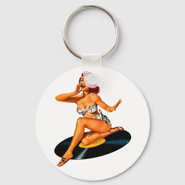 Rockabilly Goddess Schlüsselanhänger (Vorderseite)