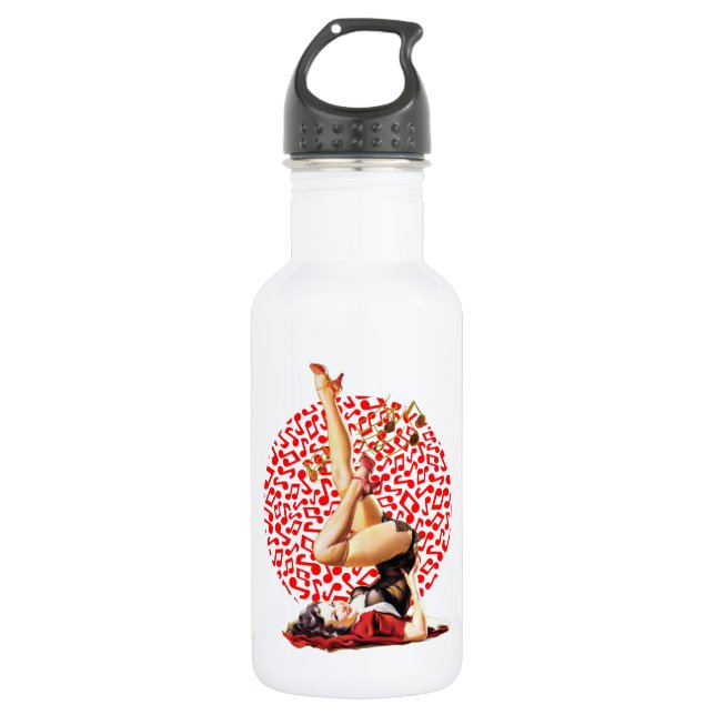 Rockabilly Göttin II Trinkflasche (Vorderseite)