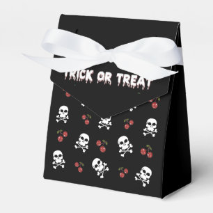 Rockabilly Halloween Skulls Cherries Gefälligkeits Geschenkschachtel