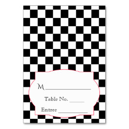 Rockabilly Hearts und Rose Platzkarte Tischnummer