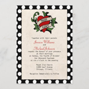 Rockabilly-Hochzeit Einladung