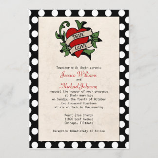 Rockabilly-Hochzeit Einladung