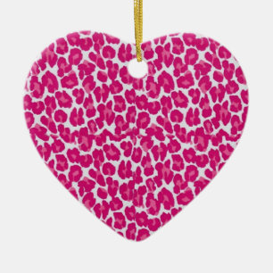 Rockabilly Liebe "Pink Leopard" Keramik Ornament
