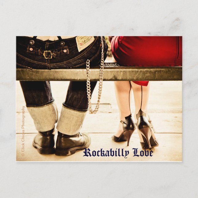 Rockabilly Liebe Postkarten (Set von 8 Jahren) (Vorderseite)