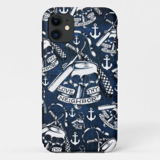 Rockabilly Messingknöchel und Anker in der Marine Case-Mate iPhone Hülle