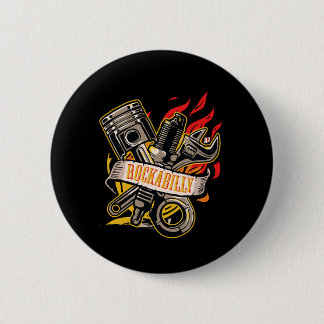 Rockabilly-Motor Kolbenschlüssel auf Feuerwerkskör Button