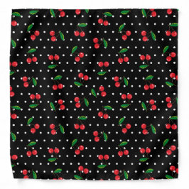 Rockabilly Niedliche Polka Dots and Red Cherries P Halstuch