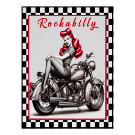 Rockabilly Pinup Poster. Poster
