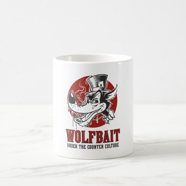 Rockabilly/Psychobilly Wolfbait Grafik Kaffeetasse (Mittel)