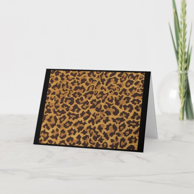 Rockabilly rab Leopard Print Note & Grußkarten Karte (Vorderseite)