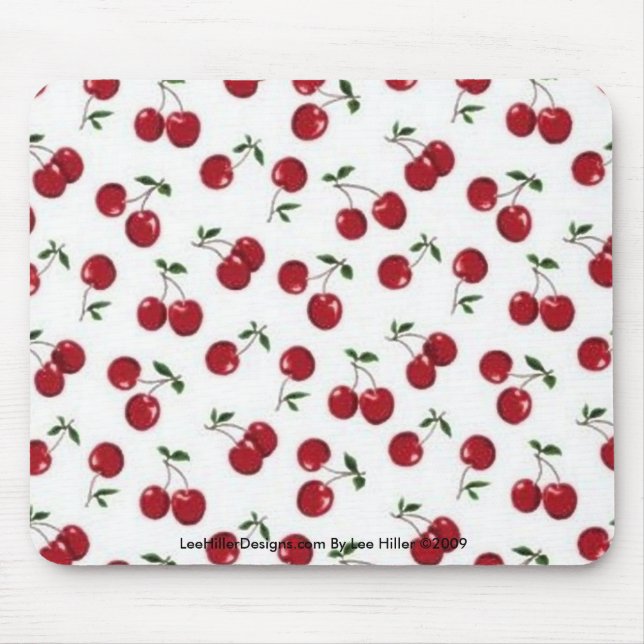 Rockabilly rab Red Cherries Mouse Pad Mousepad (Vorne)
