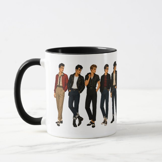 Rockabilly-Rebell der 1950er Tasse (Links)