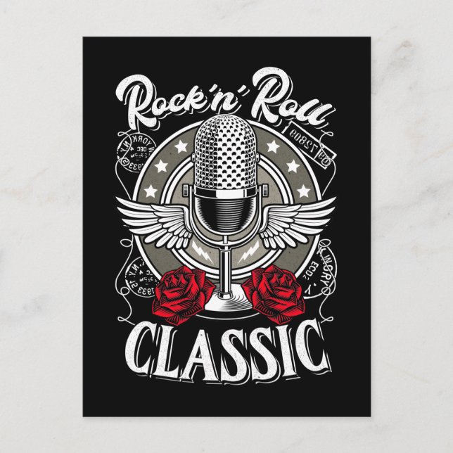 Rockabilly Rock and Roll Music der 50er Jahre Postkarte (Vorderseite)