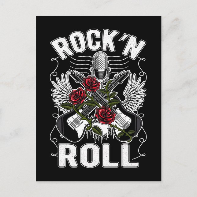 Rockabilly Rock and Roll Music Lover der 50er Jahr Postkarte (Vorderseite)