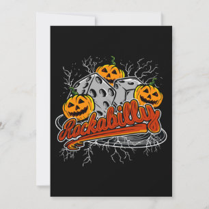 Rockabilly Rock Musik Kürbis Halloween Kostüm Einladung