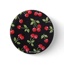 Rockabilly rote Kirschen auf Schwarz Geschenke