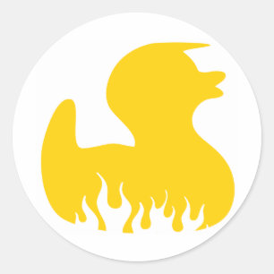 Rockabilly Rubber Duckie Runder Aufkleber