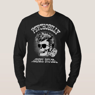 Rockabilly Skull Bekleidung Psychobilly Rocker Roc T-Shirt