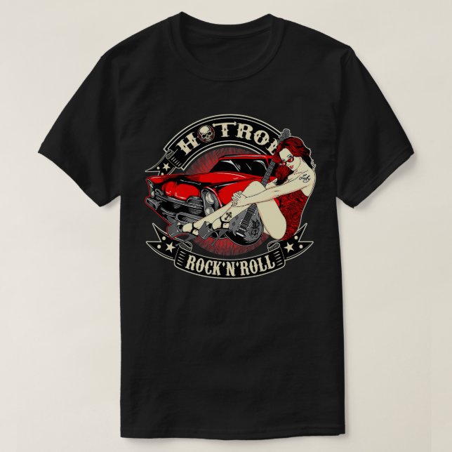 Rockabilly Tees For Women Men Hotrod Rock N Roll P (Design vorne)